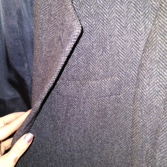 Wool dark gray blazer / suit coat - Picture 9 of 11